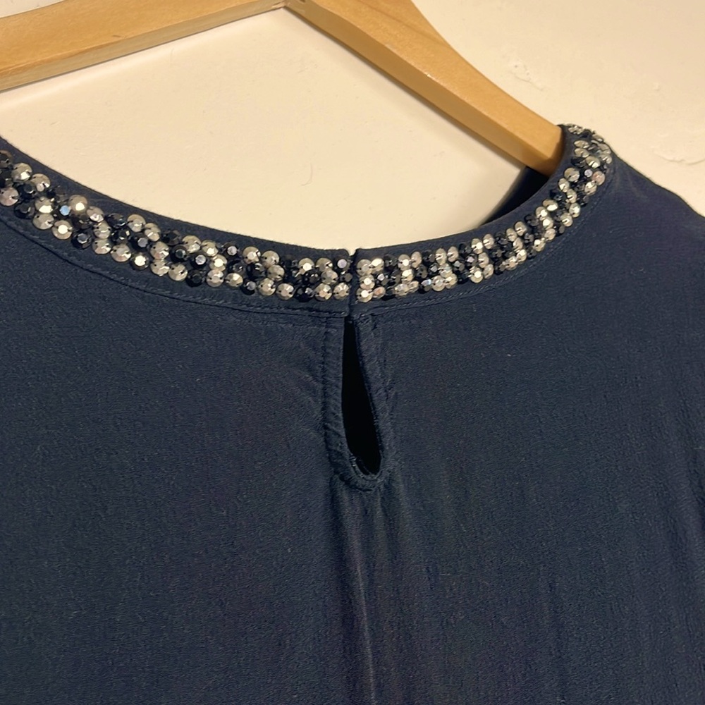 Elegant Black Beaded Women's Top - Picture 4 of 6